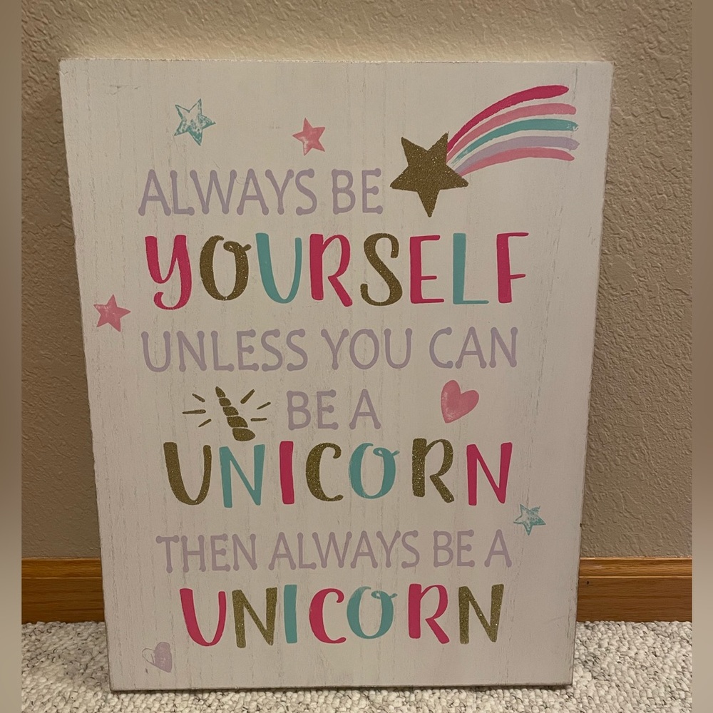 Unicorn Room Decoration Sign